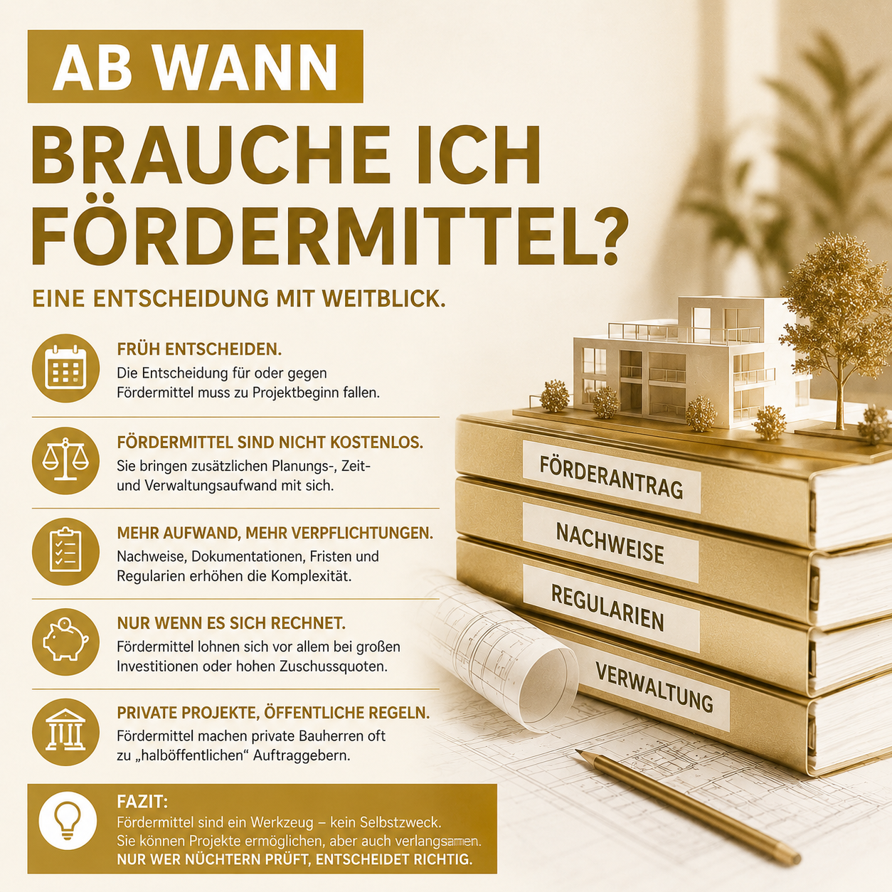 Ab wann brauche ich Fördermittel?