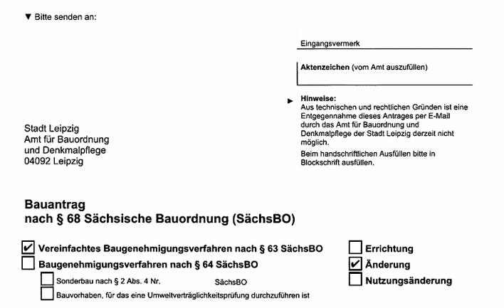 Nachträglich Baugenemigung
